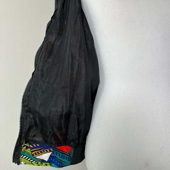 STUNNING African Inspired Wax Fabric Bomber Jacket | Medium - Picture 8 of 15
